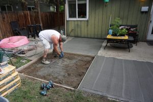 Concrete patio installation by Campbells Custom Finishes in Bend Oregon