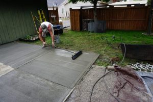 Concrete patio installation by Campbells Custom Finishes in Bend Oregon